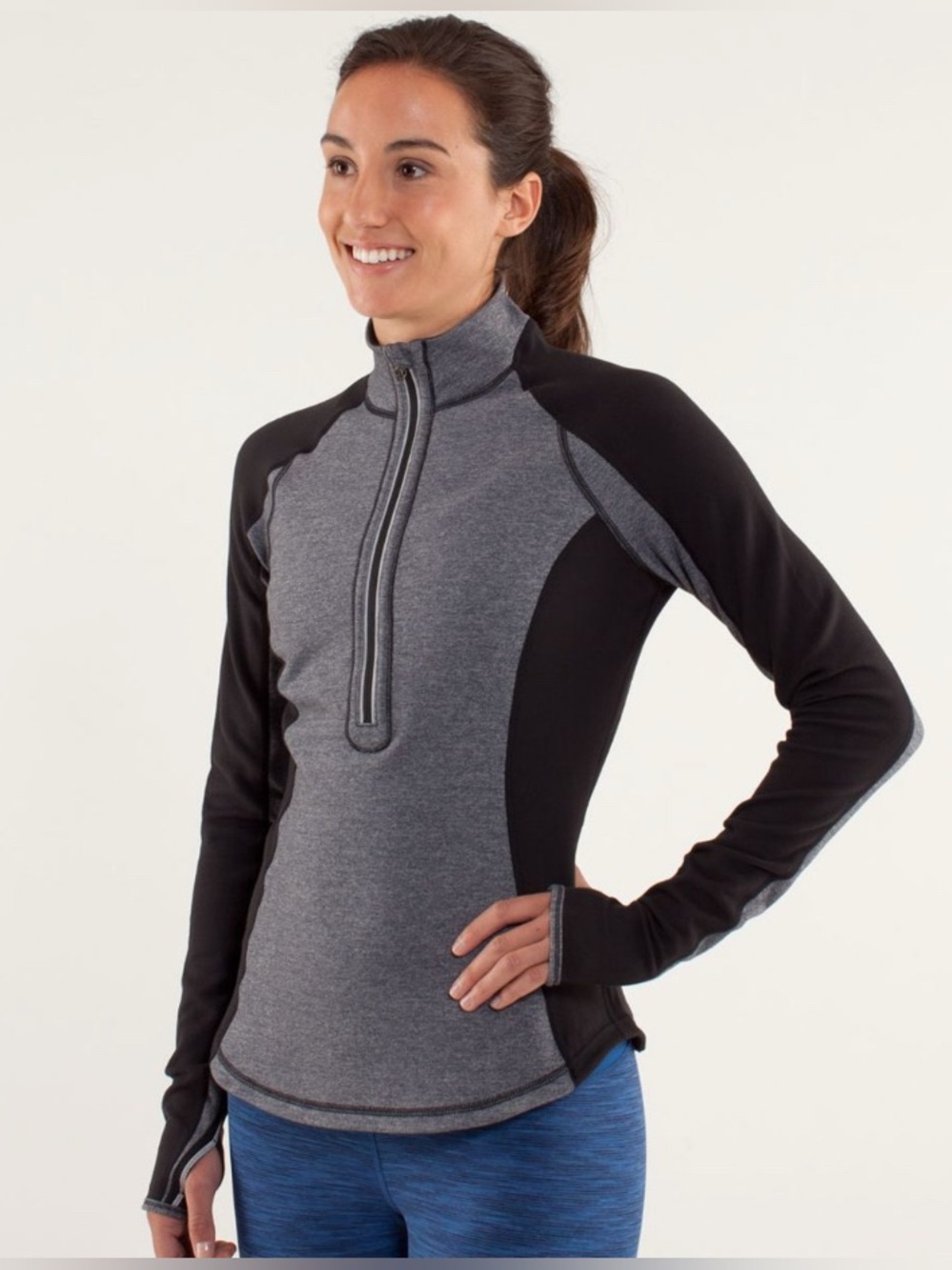Lululemon Run: U-Turn Pullover
Black / Heathered Coal size 4
